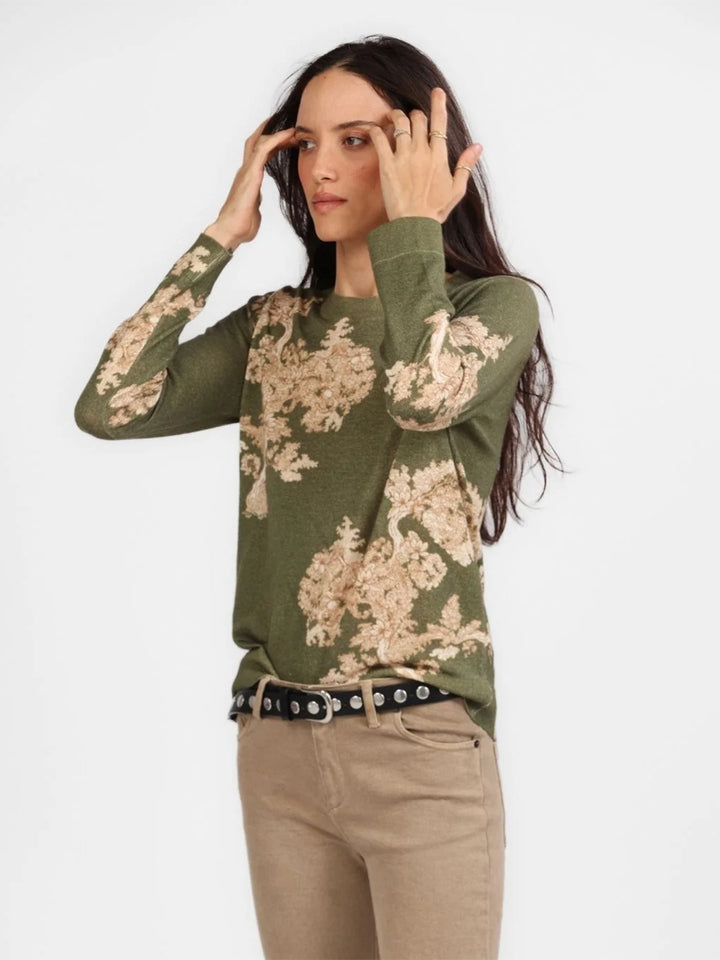 Cashmere Sweater in Botanic