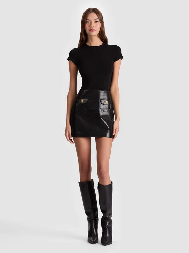 Sydney Vegan Mini Dress in Black