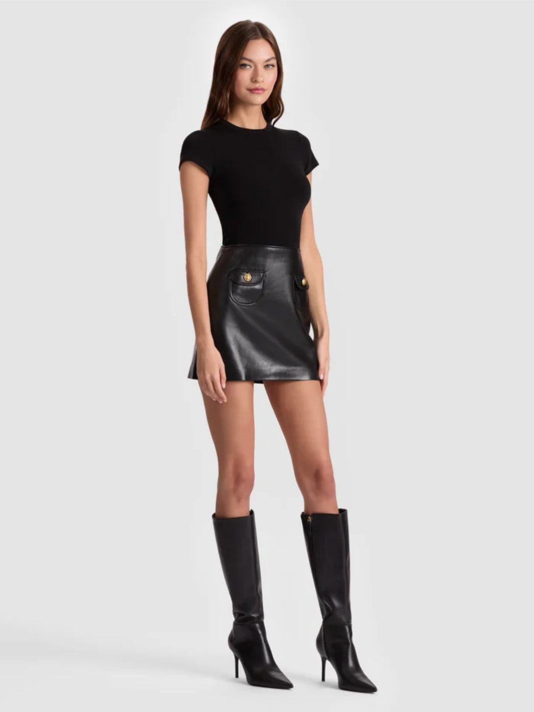 Sydney Vegan Mini Dress in Black