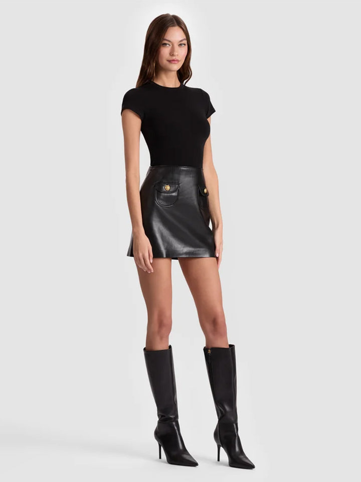 Sydney Vegan Mini Dress in Black