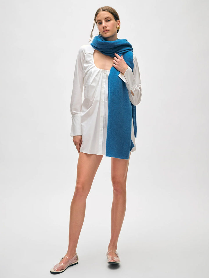 Cashmere Travel Wrap in Blue Jean