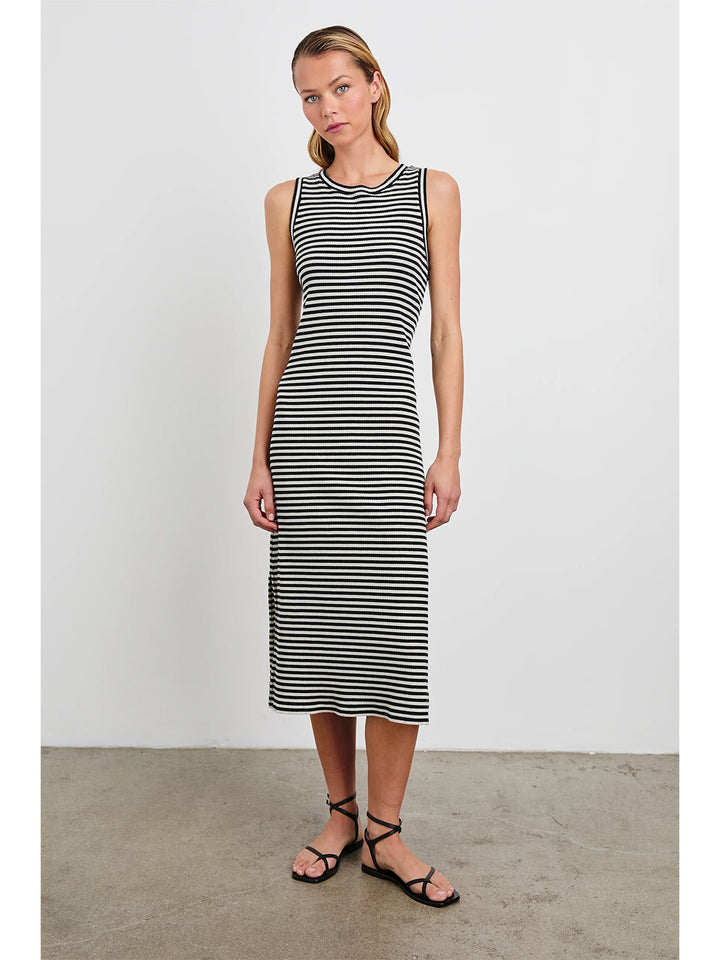 The Tank Dress in Black Birch Stripe