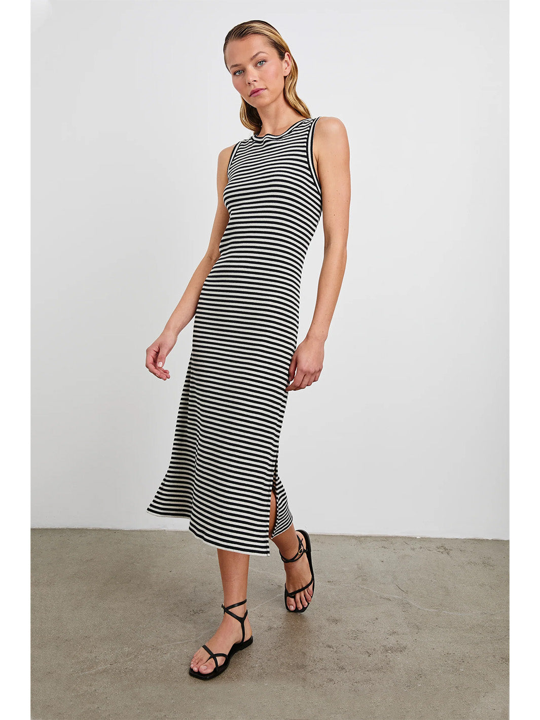 The Tank Dress in Black Birch Stripe