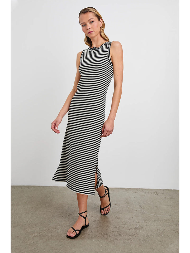 The Tank Dress in Black Birch Stripe