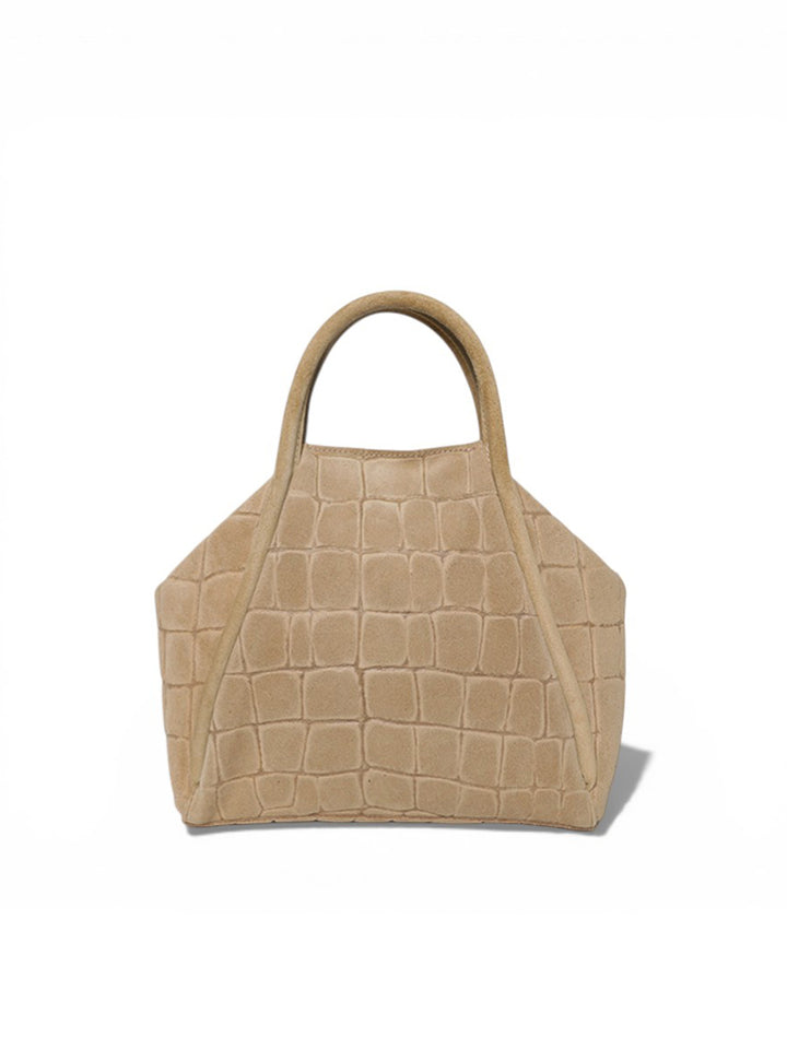 Taya Croc Crossbody in Ecru