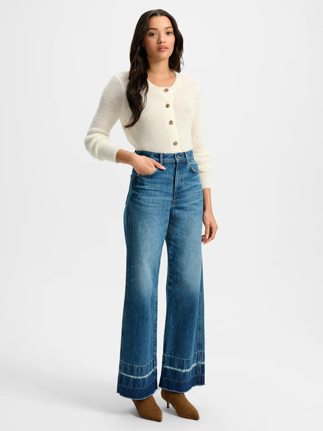 Taylor Wide-Leg Jean in Blue Denim