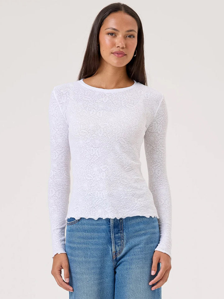 Love Story Long Sleeve Tee in White