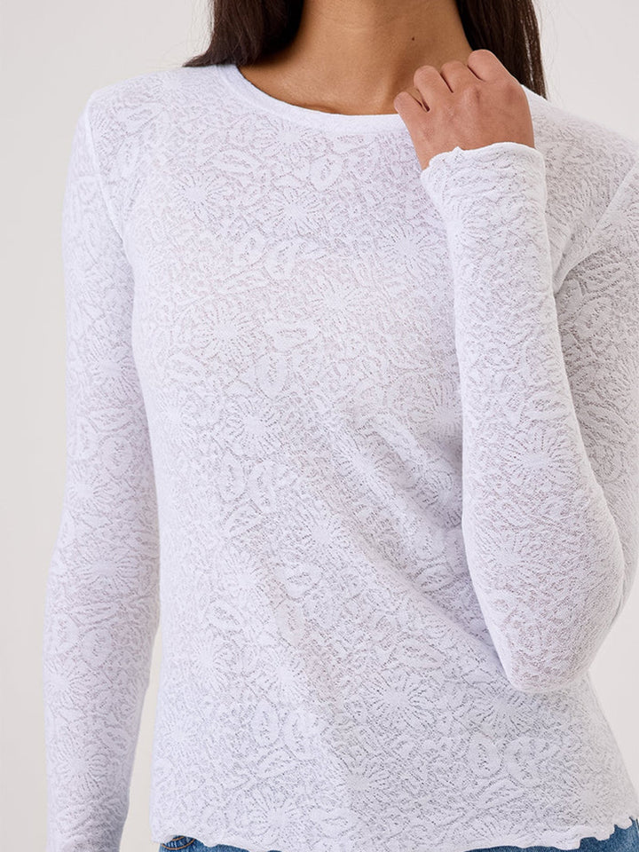 Love Story Long Sleeve Tee in White