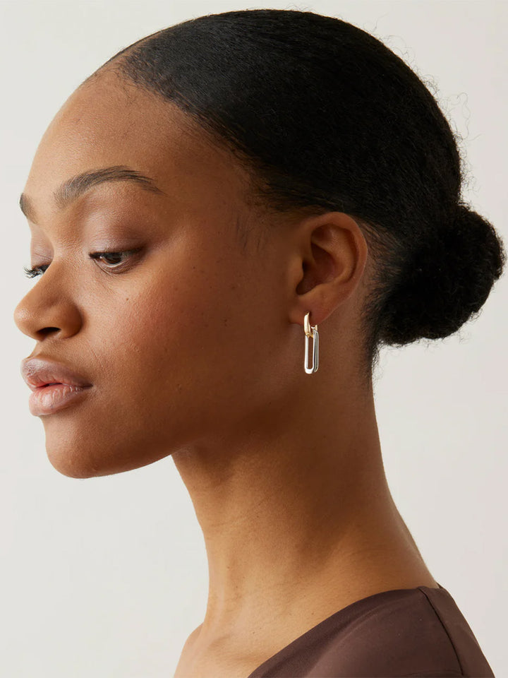 Teeni Detachable Link Earrings in Two Tone
