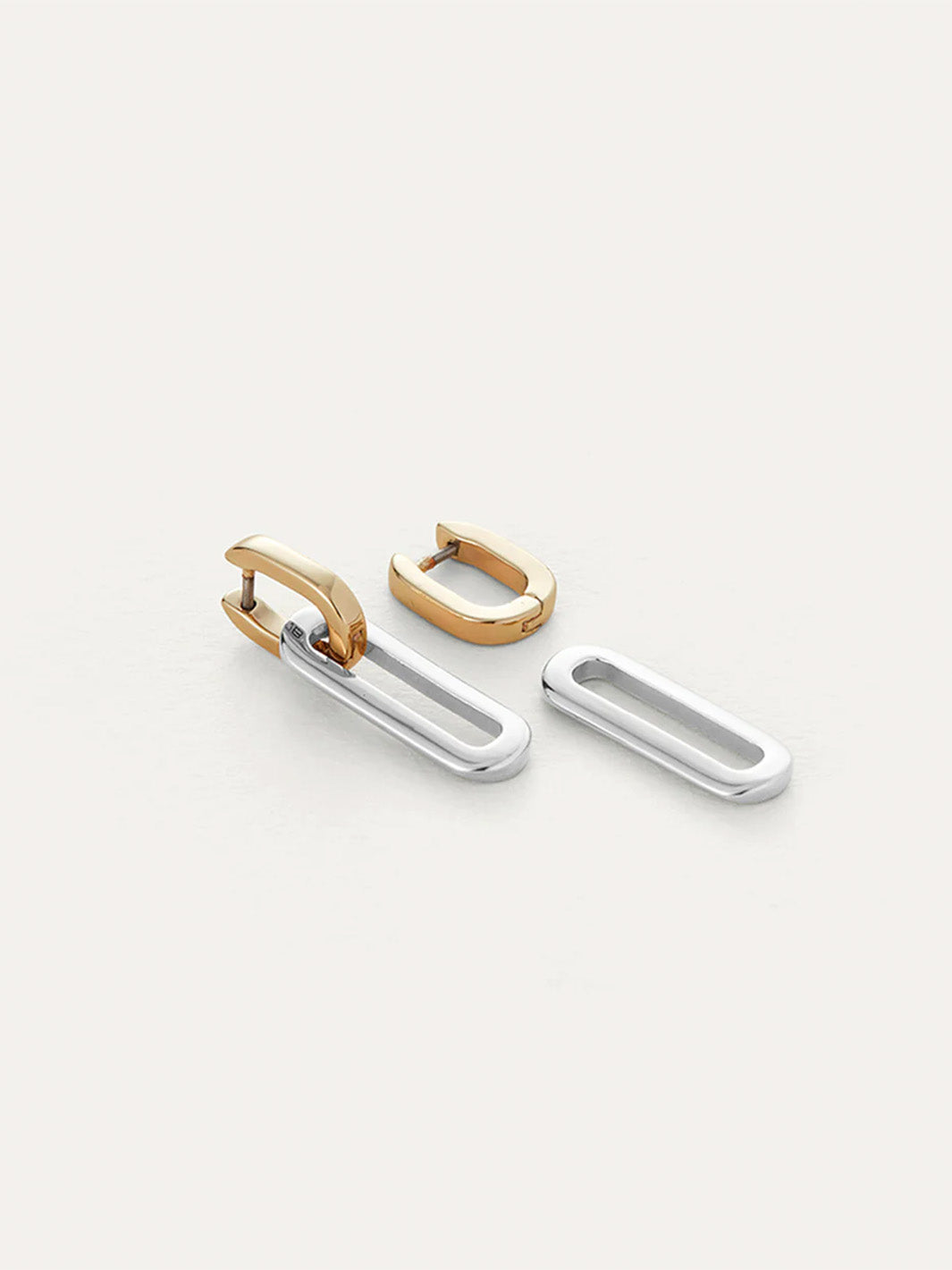 Teeni Detachable Link Earrings in Two Tone