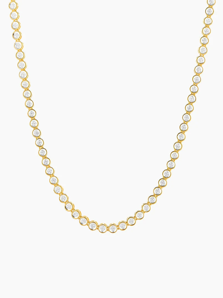 Diamond Essential Tennis Necklace in Gold