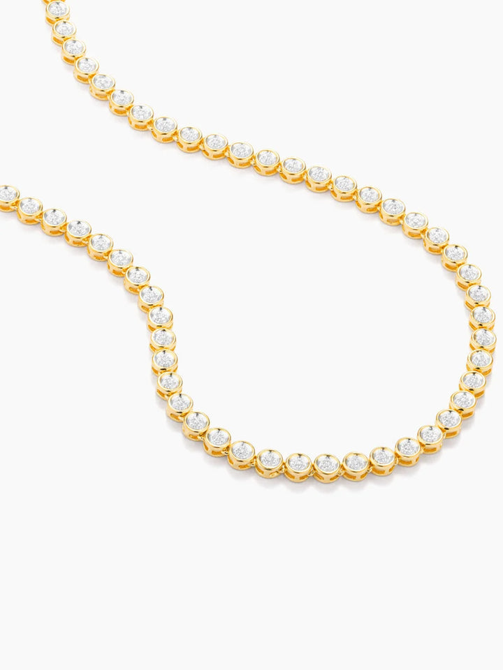 Diamond Essential Tennis Necklace in Gold