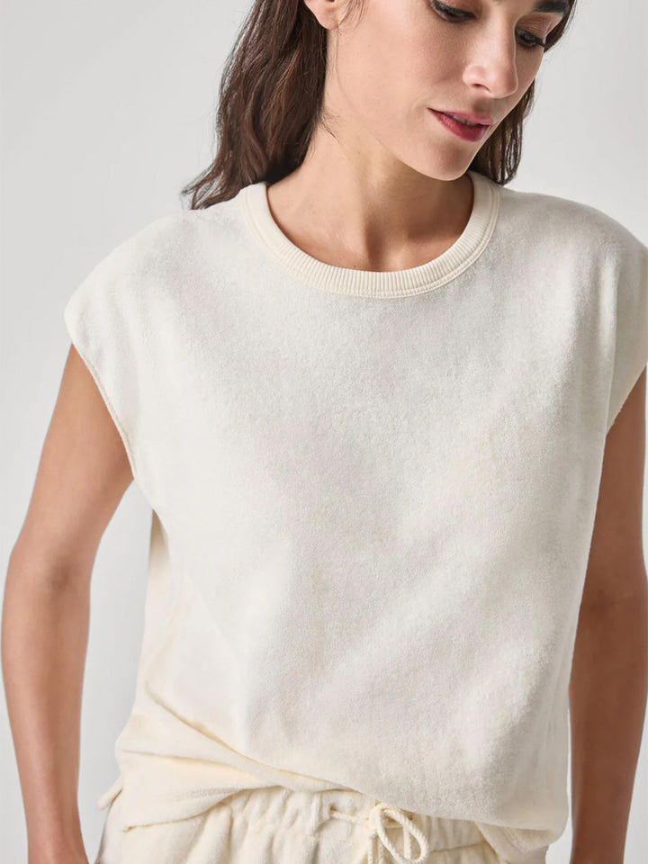 Terry Boxy Sleeveless Top in Rope