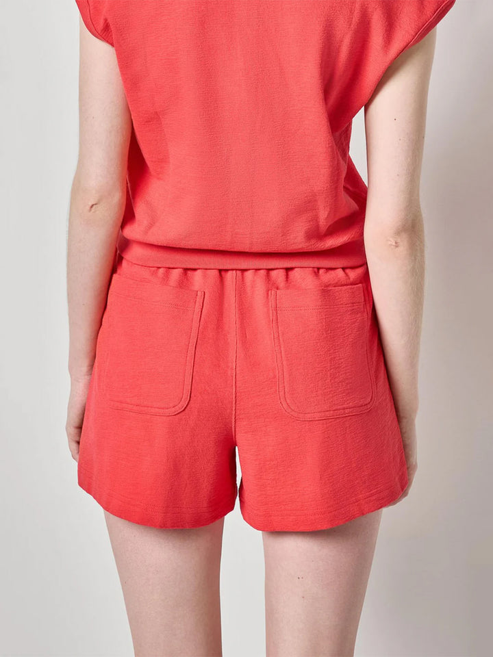 Textured Terry Shorts in Zinnia
