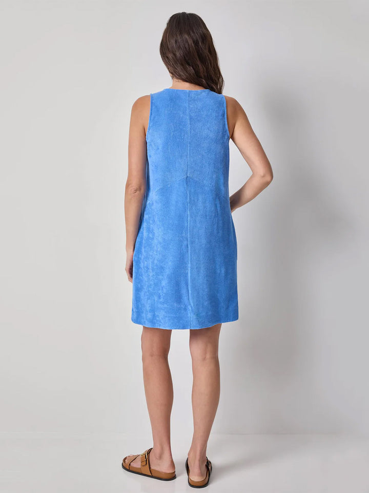 Terry Zip Dress in Ultramarine