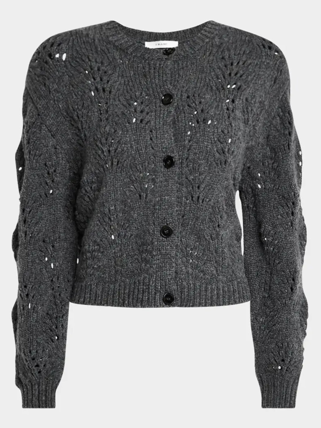 Textured Stitch Cardigan in Dark Gris Heather