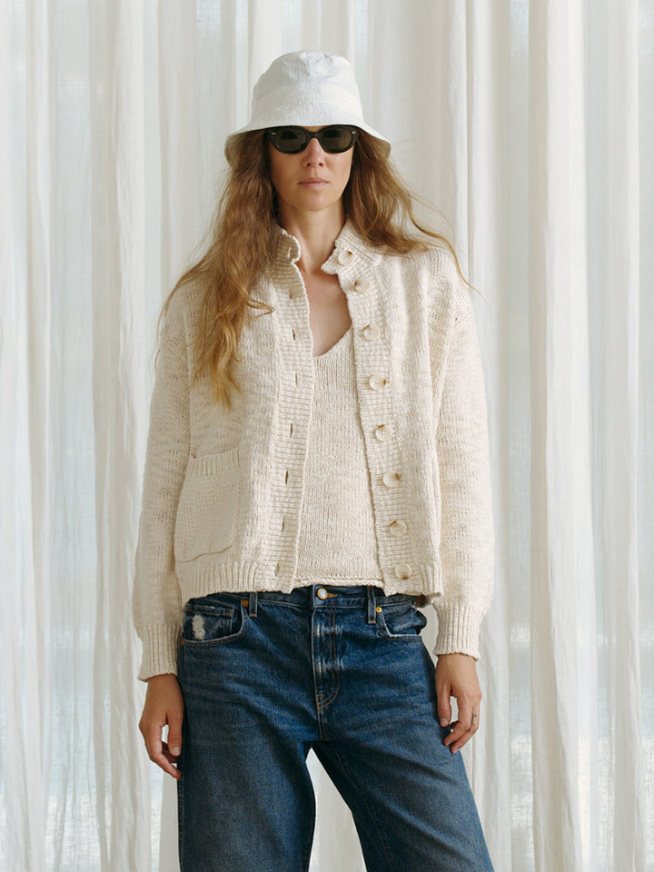 The Cardigan Sweater in Ivory