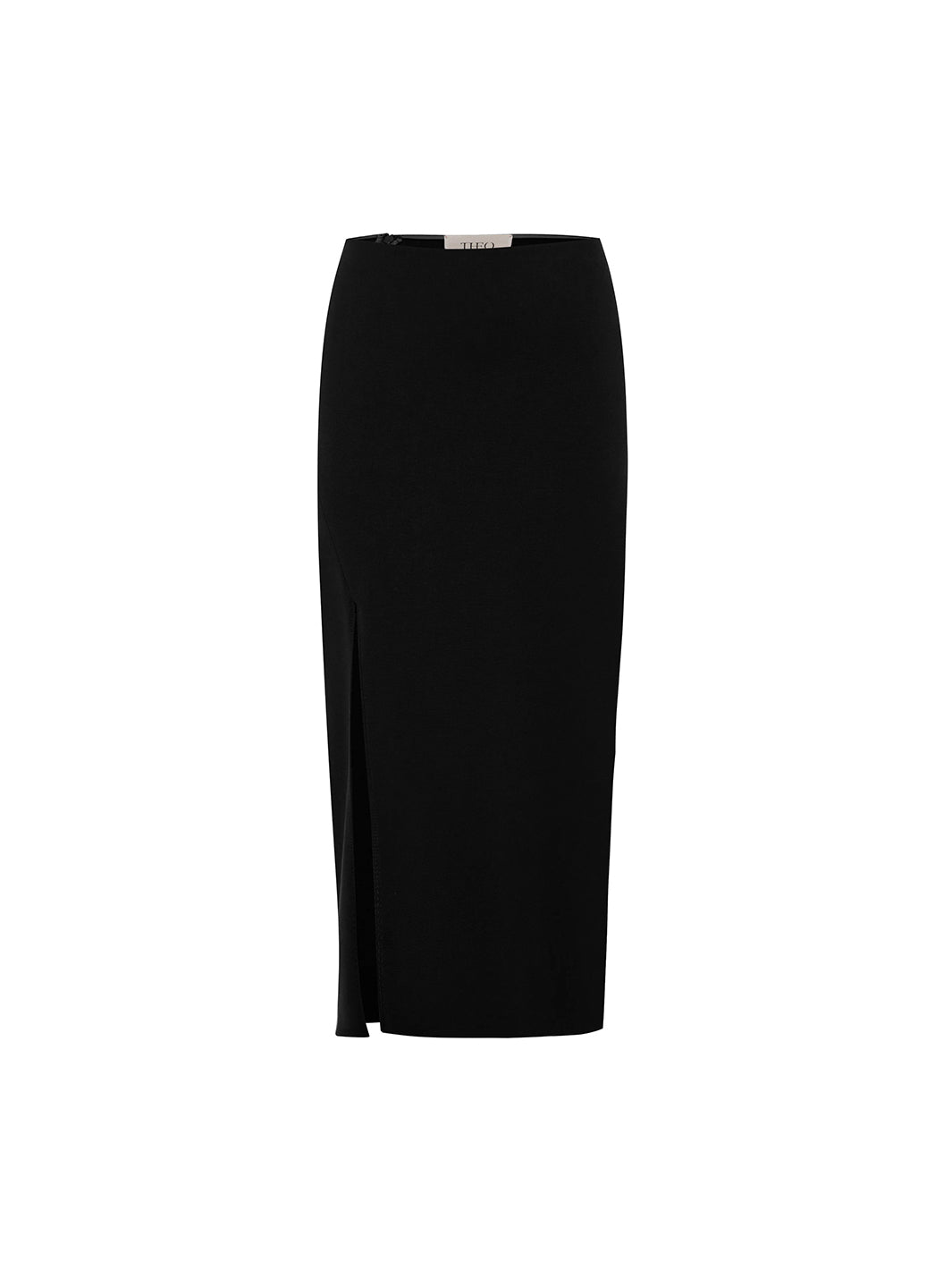 Thetis Techno Pencil Skirt in Black