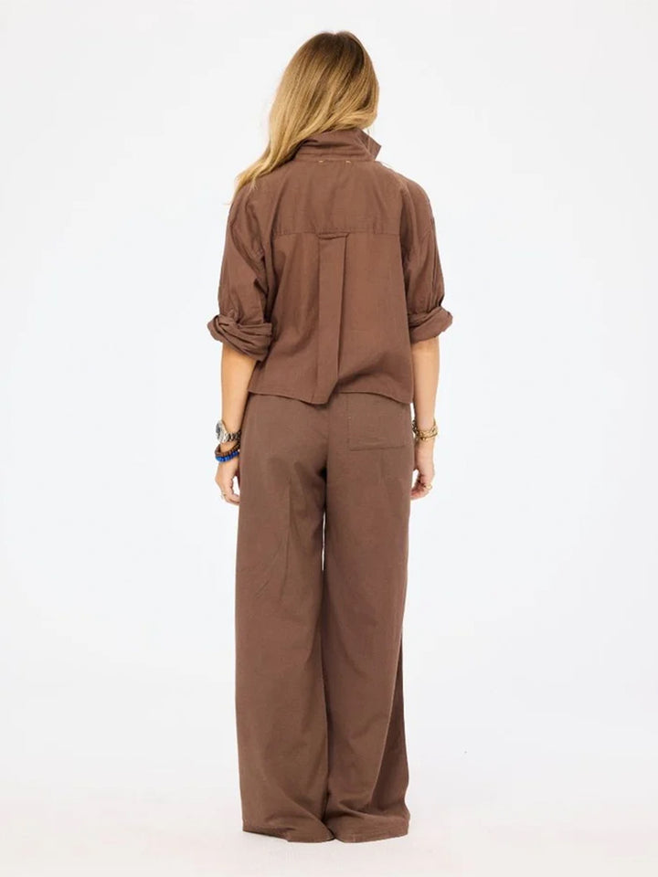 Tia Love Brigade Shirt in Caramel Earth
