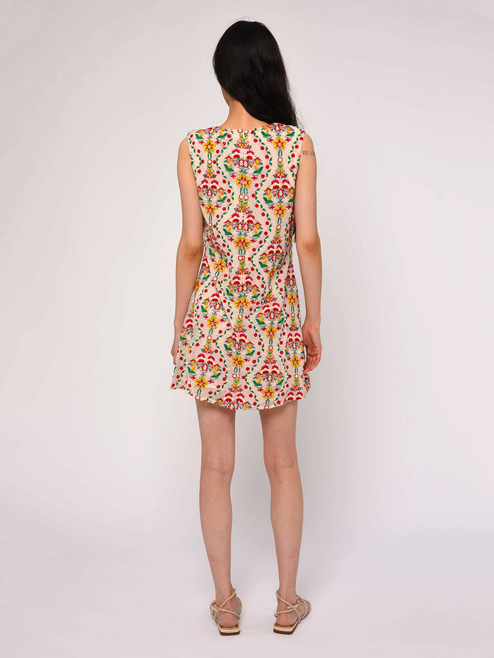 Tiffany Mini Dress in Tiffany Emroidery