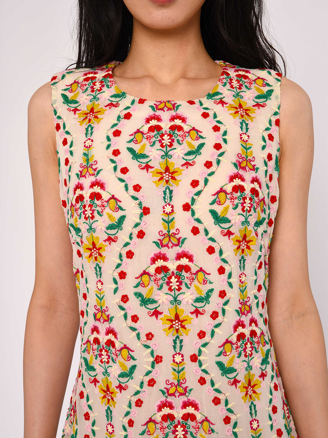 Tiffany Mini Dress in Tiffany Emroidery