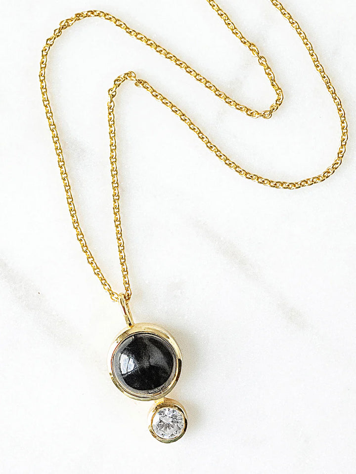 Tini Mini Pendant Necklace in Black Onyx