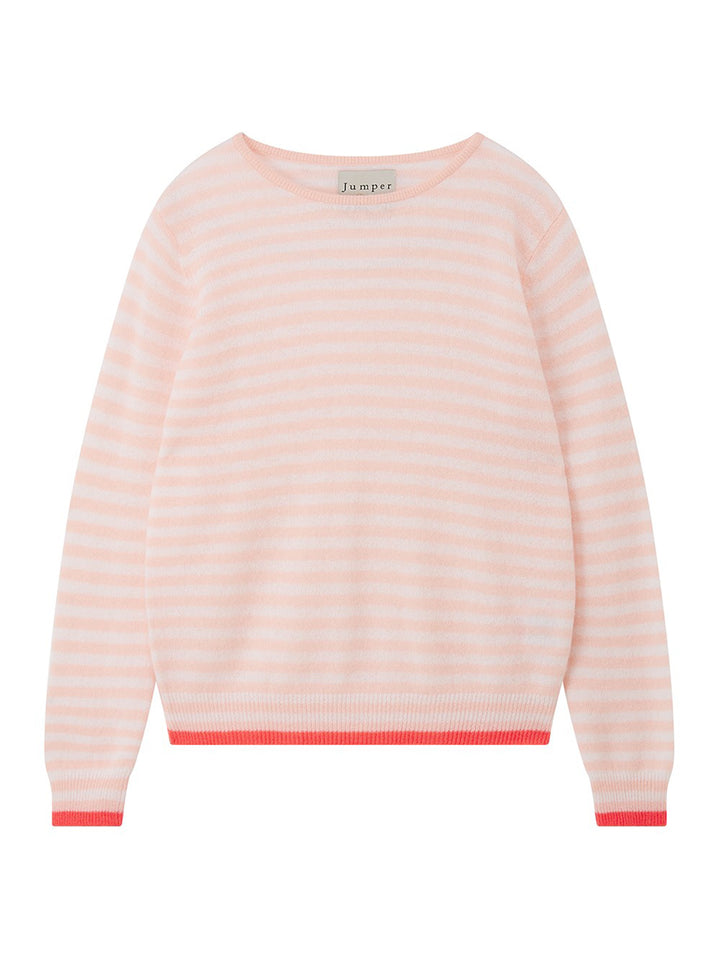 Tipped Little in Peach and Cream