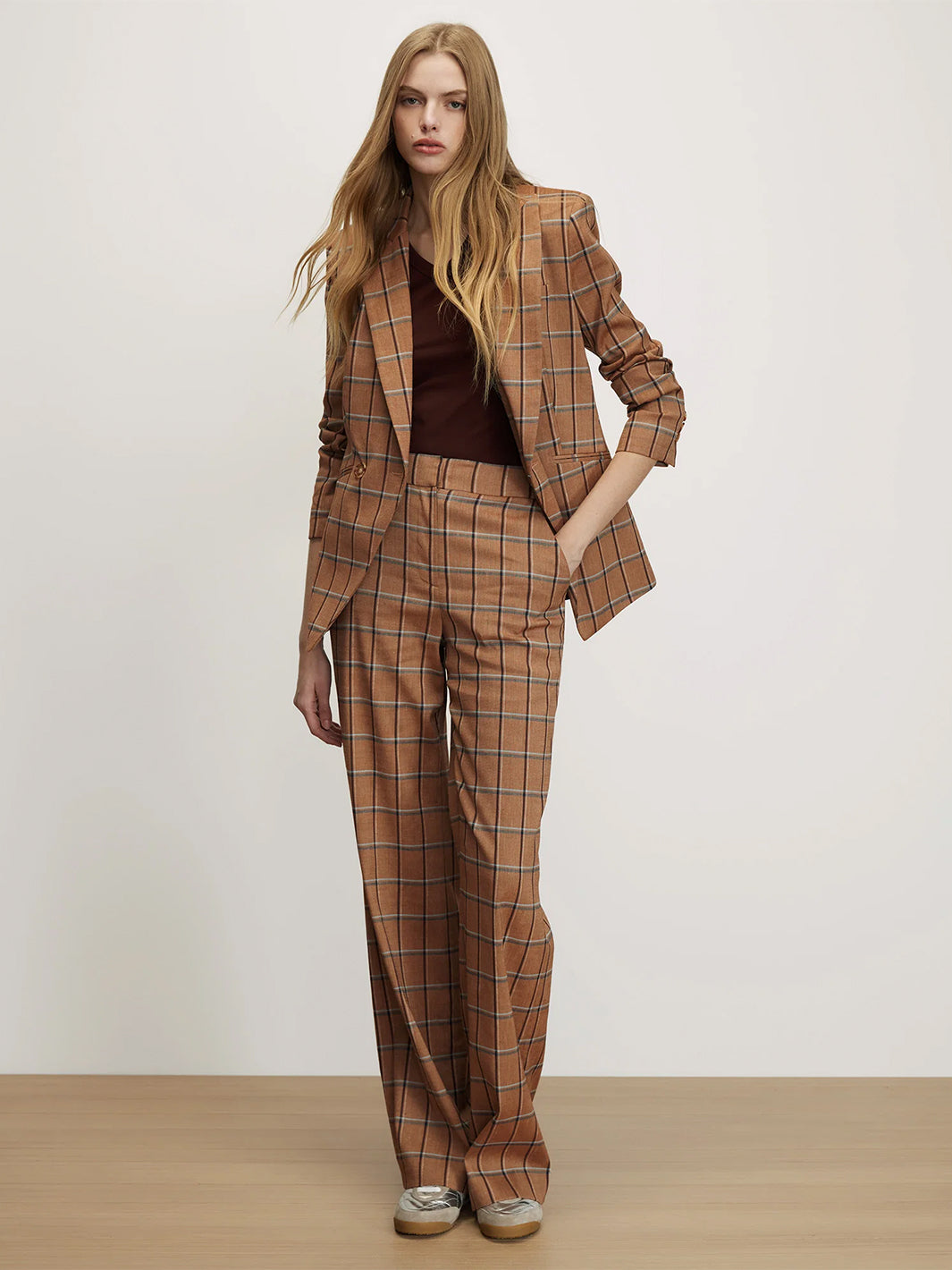 Rickie Plaid Dickey Jacket in Ochre Multi