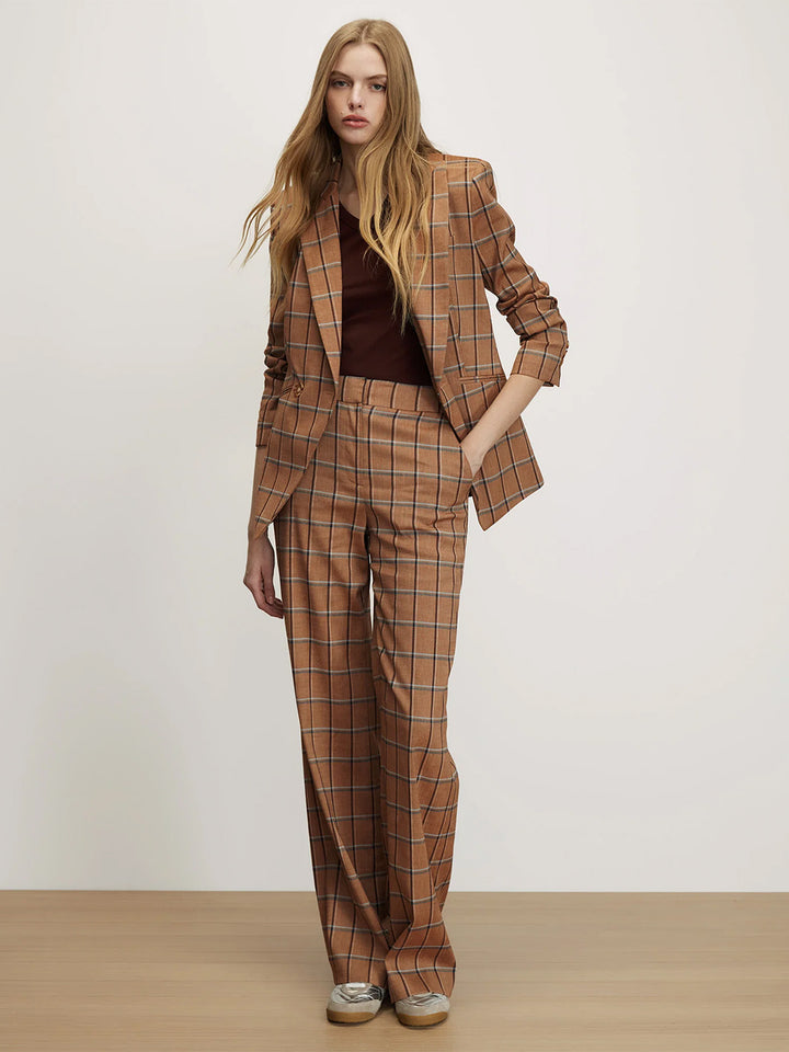 Rickie Plaid Dickey Jacket in Ochre Multi
