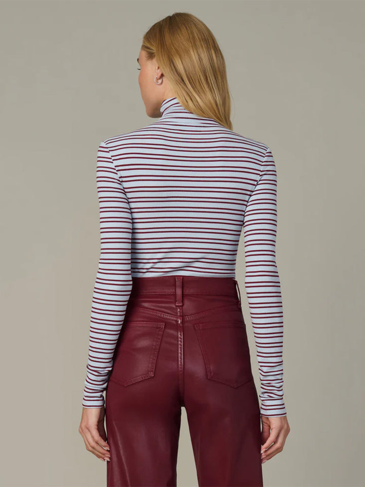 The Tony Long Sleeve Top in Syrah Stripe