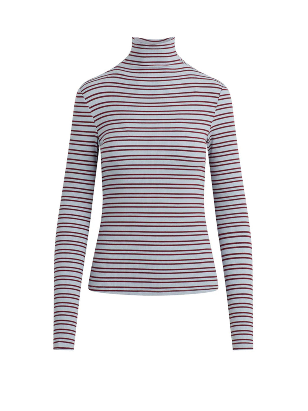 The Tony Long Sleeve Top in Syrah Stripe