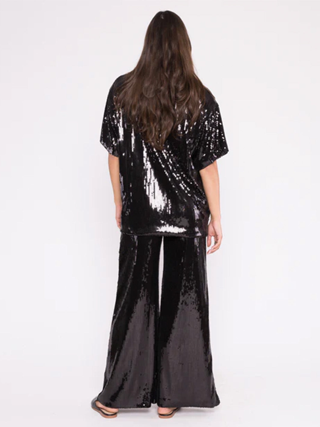 Sequin Party Top in Black