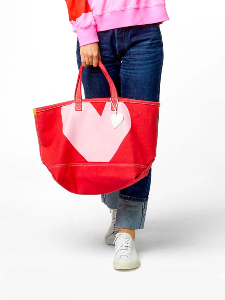 Imperfect Heart Tote in Cherry