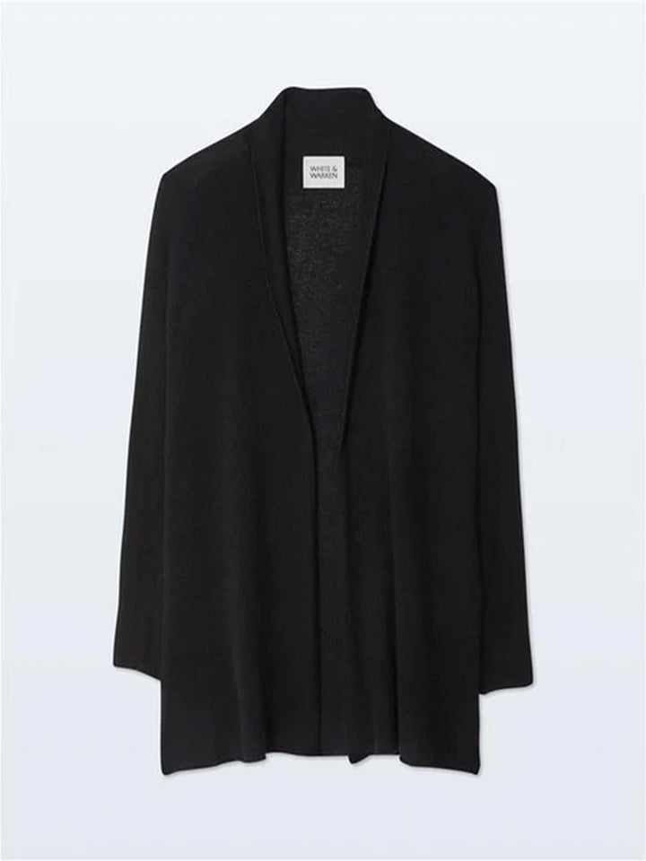 Cashmere Trapeze Cardi in Black