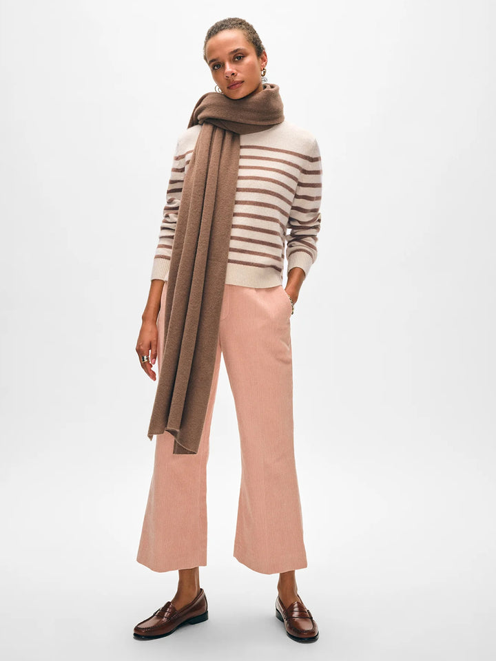 Cashmere Travel Wrap in Saddle Brown