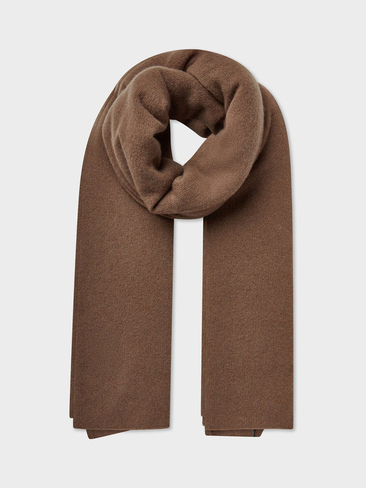 Cashmere Travel Wrap in Saddle Brown