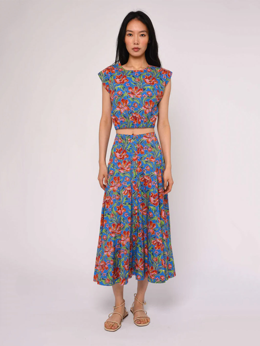 Tricia Long Skirt in Archive Tulip Liberty Print