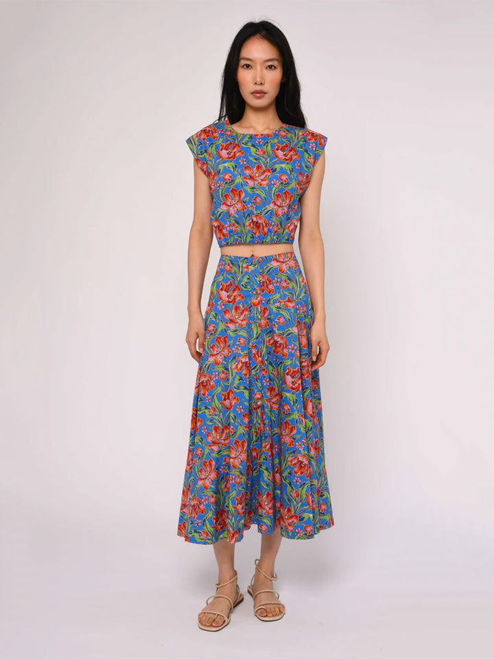 Tricia Long Skirt in Archive Tulip Liberty Print