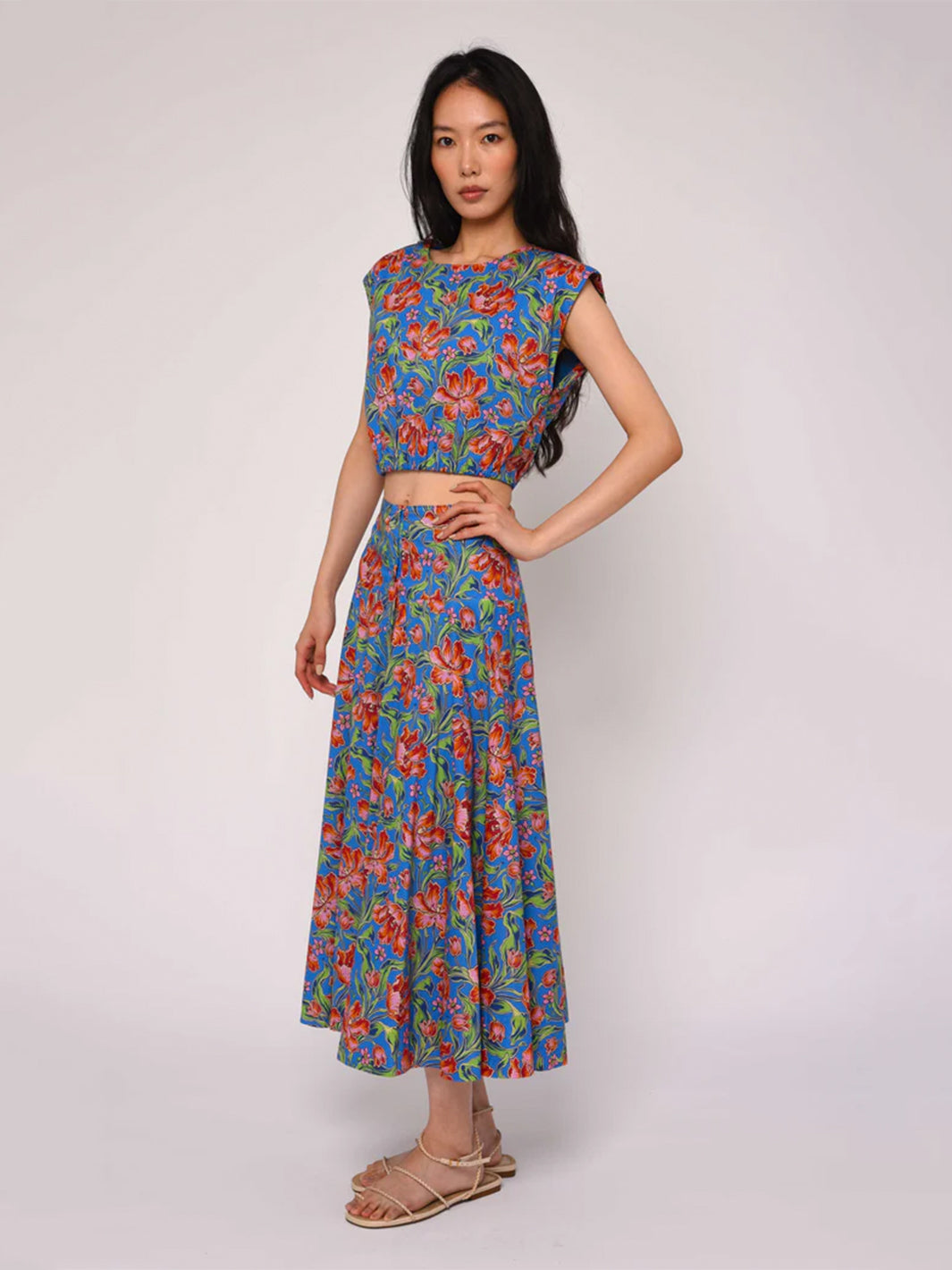 Tricia Long Skirt in Archive Tulip Liberty Print