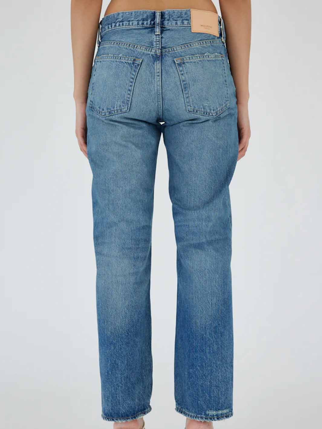 Trigg Straight Low-Rise Jean in Blue