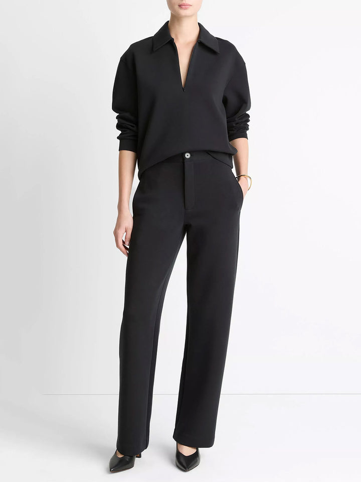 Cotton-Blend Trouser in Black