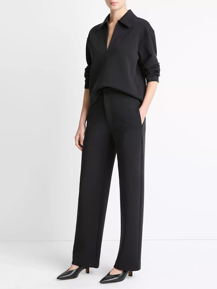 Cotton-Blend Trouser in Black