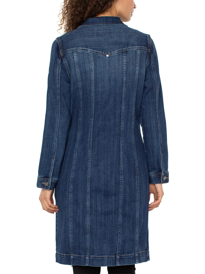 Long Trucker Jacket in Centerbrooke