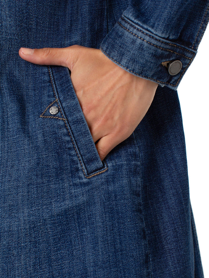 Long Trucker Jacket in Centerbrooke