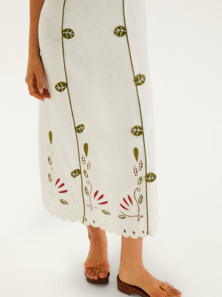 Tulip Richelieu Embroidered Midi Dress