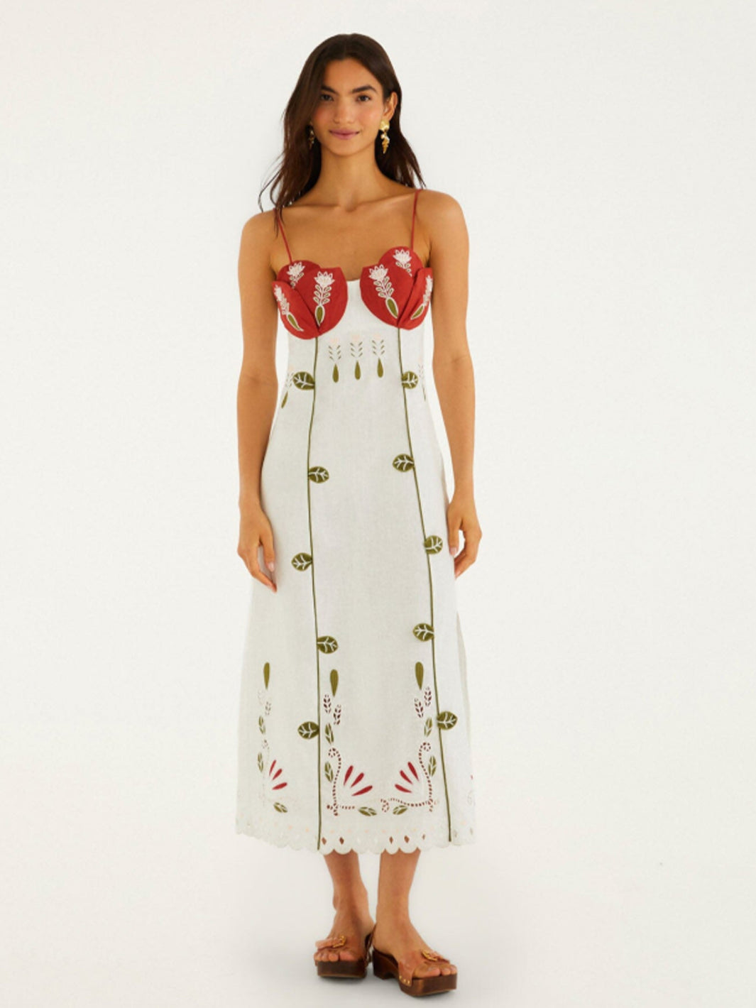 Tulip Richelieu Embroidered Midi Dress
