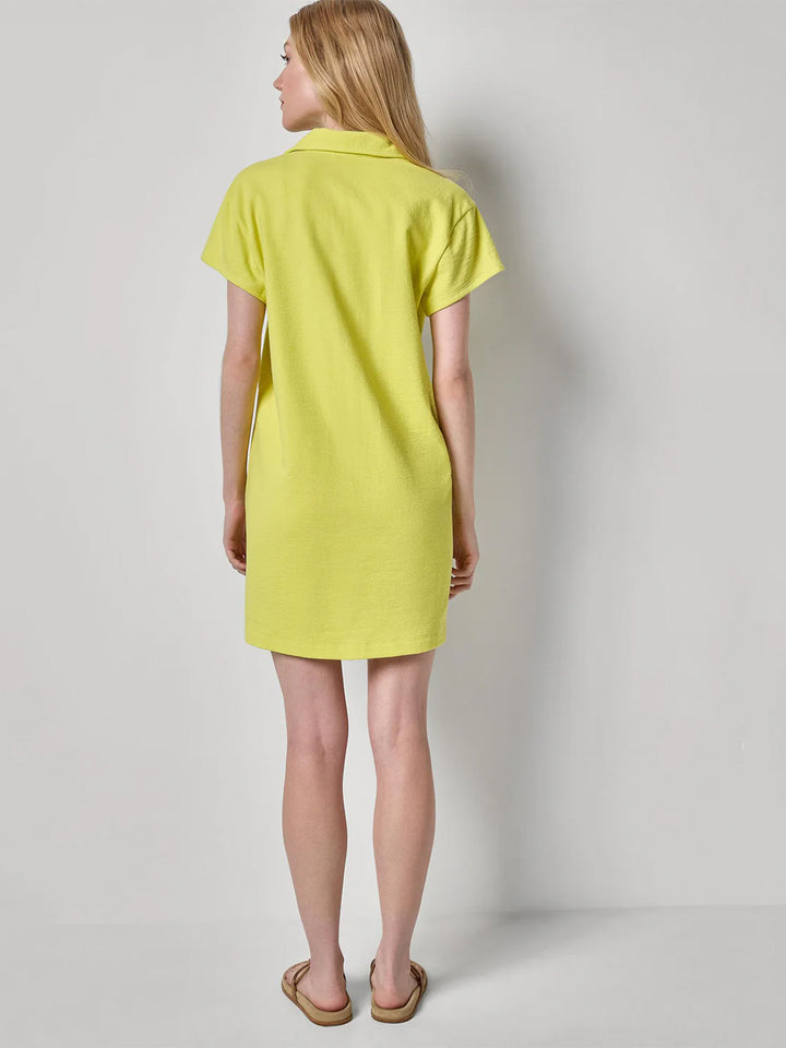 Textured Terry Tunic Dress in Limeade
