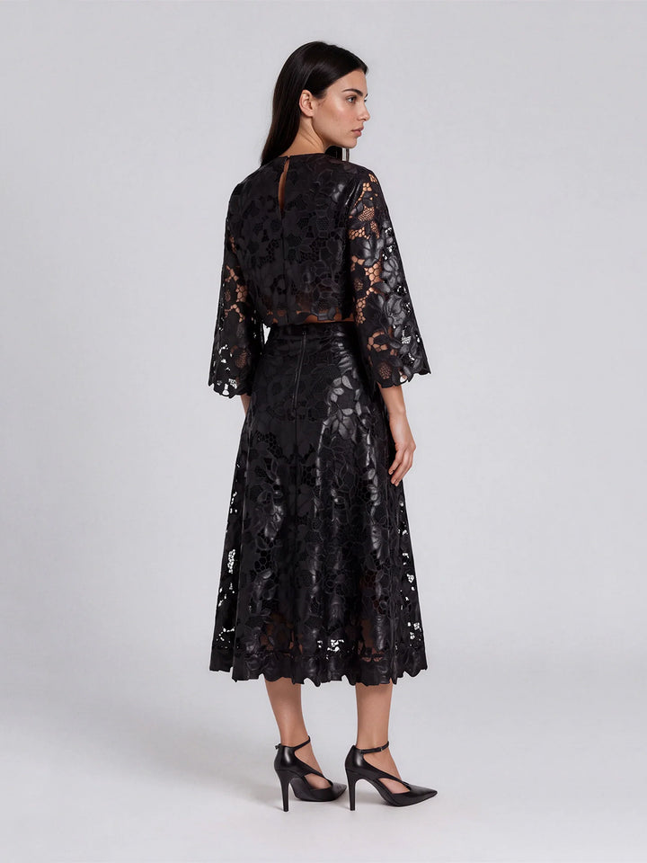 Twilight Embroidered Bell Sleeve Top in Twilight