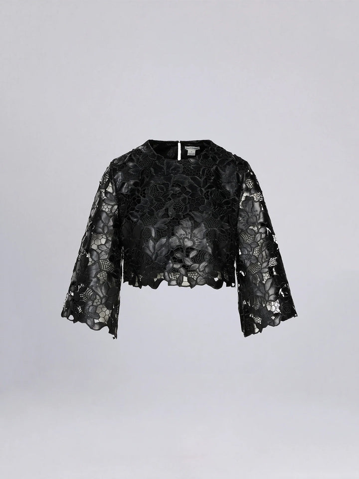 Twilight Embroidered Bell Sleeve Top in Twilight