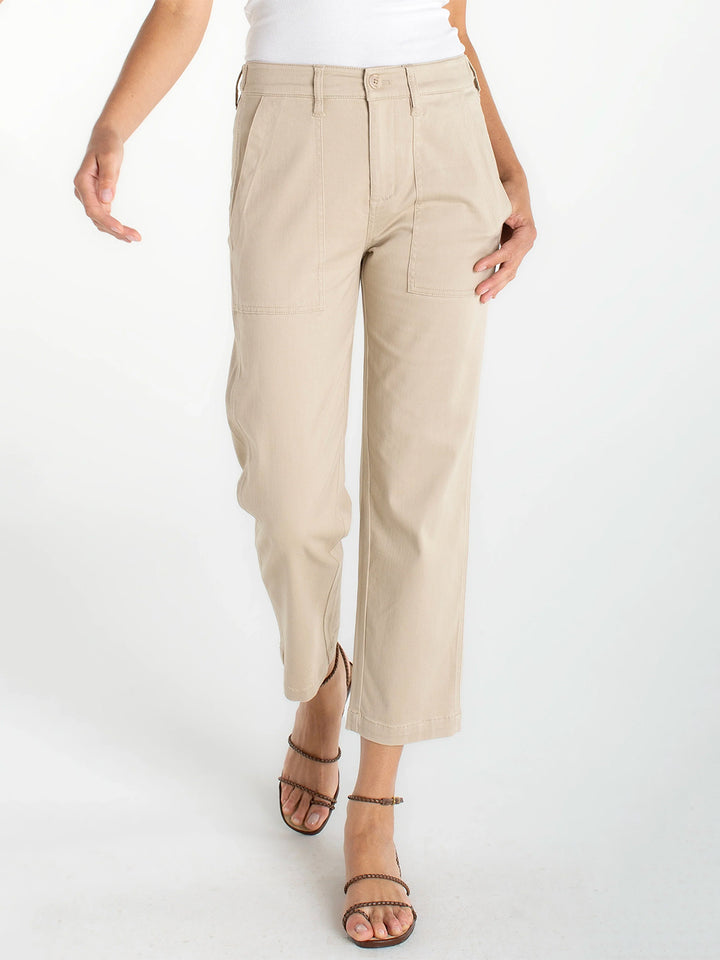 Utility Crop Straight With Side Tabs in Safari Sand